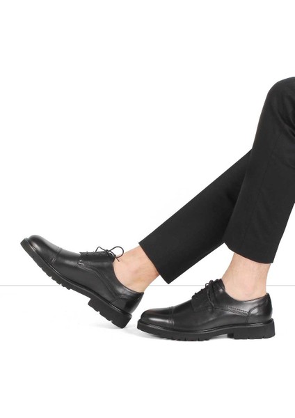 Erkek Siyah Bağcıklı Deri Klasik Ayakkabı fiyatları