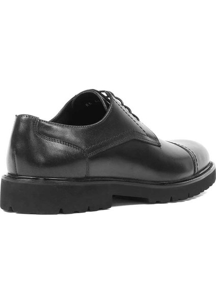 Erkek Siyah Bağcıklı Deri Klasik Ayakkabı indirimleri