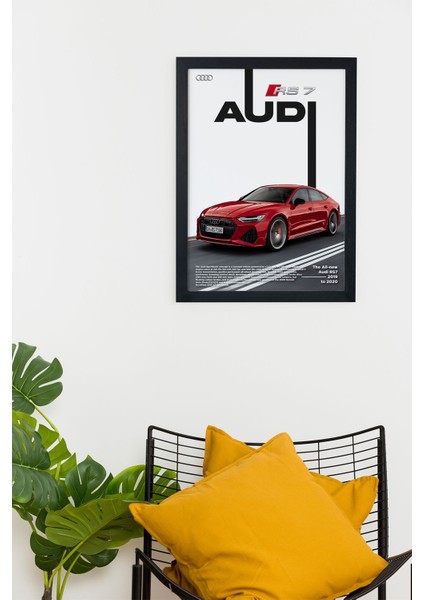 Audi Rs7 | Özel Tasarım | Siyah Çerçeveli Tablo Poster modelleri