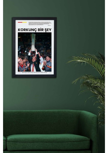 Fatih Terim 99-00 Gs Avrupa Kupası Özel Koleksiyon Siyah Çerçeveli Poster Tablo fiyatları