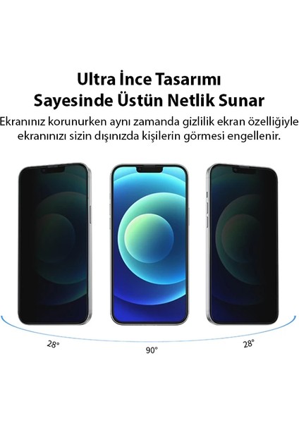 Ally Iphone 13 Mini 3D Full Privacy Gizlilik Cam Ekran Koruyucu ANTI-SPY-(1903) - A2406-6971 fiyatları