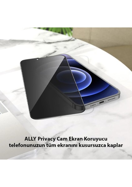 Ally Iphone 13 Mini 3D Full Privacy Gizlilik Cam Ekran Koruyucu ANTI-SPY-(1903) - A2406-6971 modelleri