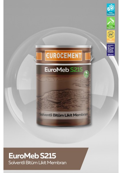 Eurocement Euromeb S215 Solventli Bitüm Likit Membran