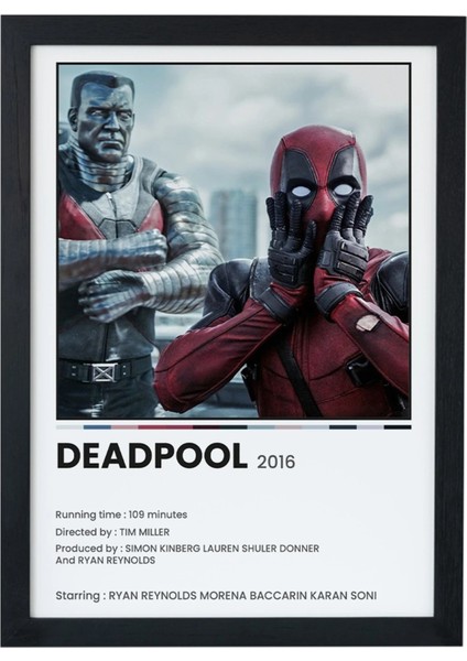 Deadpool Dizi-Film Siyah Çerçeveli Tablo Poster