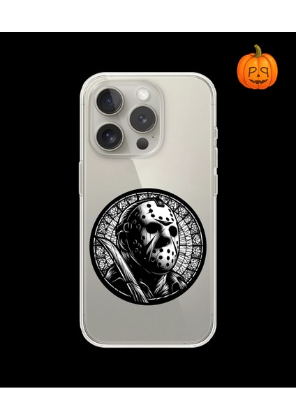 iPhone 15 Pro Max Uyumlu Şeffaf Kılıf Horror 5 Tasarımlı