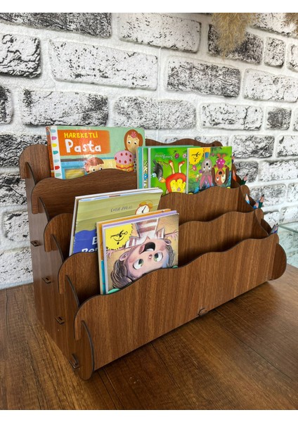 Axel Montessori Kalemlikli Kitaplık , Organizer Masa Düzenleyici 4 Raf'lı Çocuk Kitaplığı fırsatları