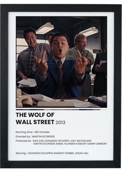 The Wolf Of Wall Street Dizi-Film Siyah Çerçeveli Tablo Poster