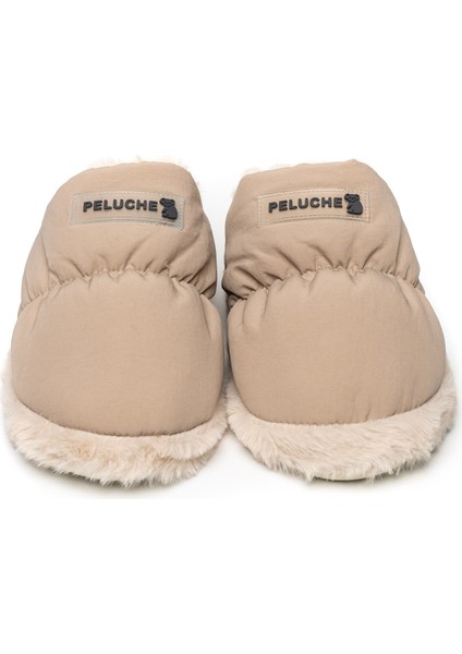 2025 Bej Kadın Ev Ayakkabısı Panduf modelleri