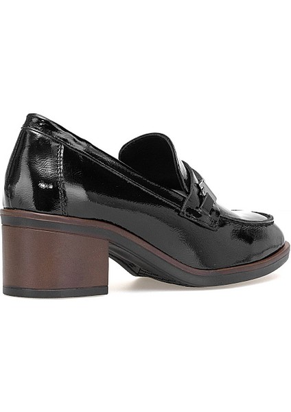 D25KA-150 Kadın Hakiki Rugan Deri Klasik Topuklu Ayakkabı Siyah fırsatları