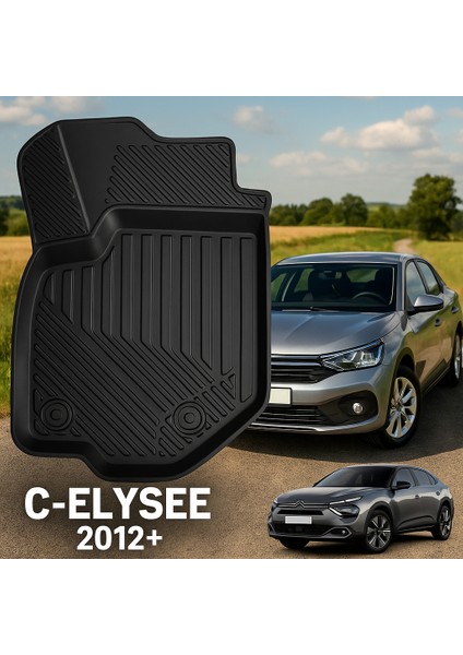 Citroën C-Elysee 2012+ Uyumlu 3D Oto Paspas Premium modelleri