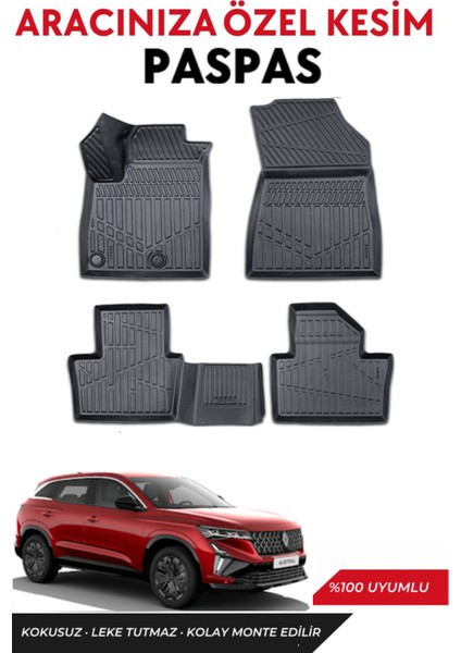 Renault Austral 2024 Mild Hybrıd Model Araca Özel Havuzlu Paspas Takım