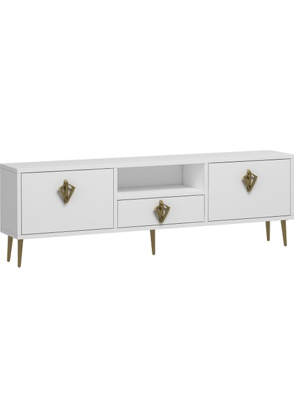 1313DROPDD-32 Tv Sehpası Beyaz-Altın modelleri