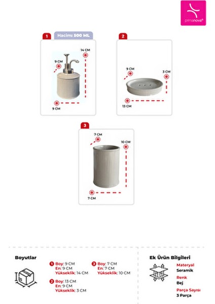Flort 3'lü Banyo Seti Bej Seramik Malzeme ile Şık Tasarım Sunuyor