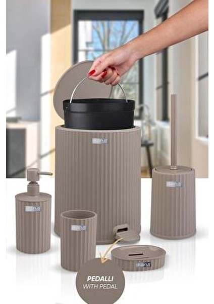 Banyo Seti Vizon Renkli 5 Parça Kolay Temizlik İçin Tasarlandı indirimleri