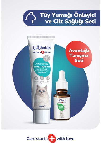 Kedi Tüy Yumağı Önleyici Malt ve Tüy Döküm Dökülmesi Engelleyici Önleyici Biotin Multivitamin Damla