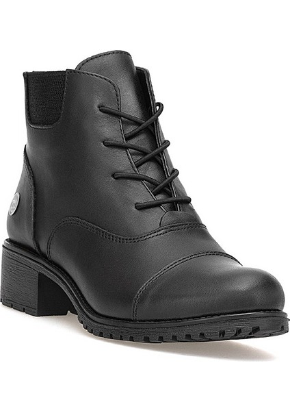 D25KB-1645 Kadın Hakiki Deri Topuklu Bot Siyah fiyatları