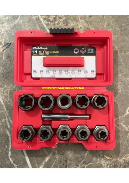 Pro Bozuk Bijon Sökme Lokması Bozulmuş Civata Sökme Paftası 11PCS