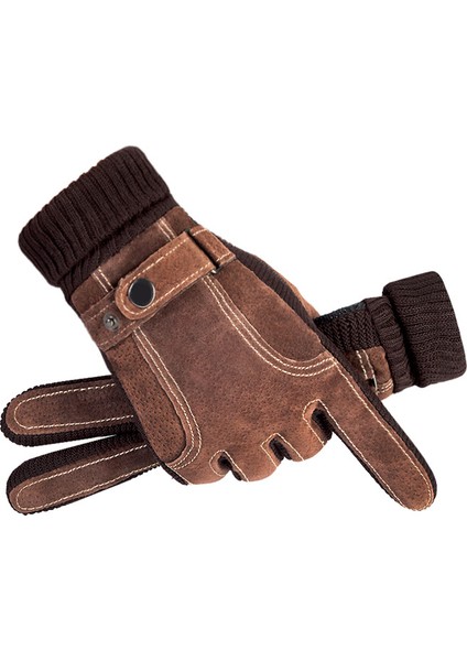 Deri, Karışımlı, Kalınlaştırılmış Bisiklet Eldiveni (Yurt Dışından)