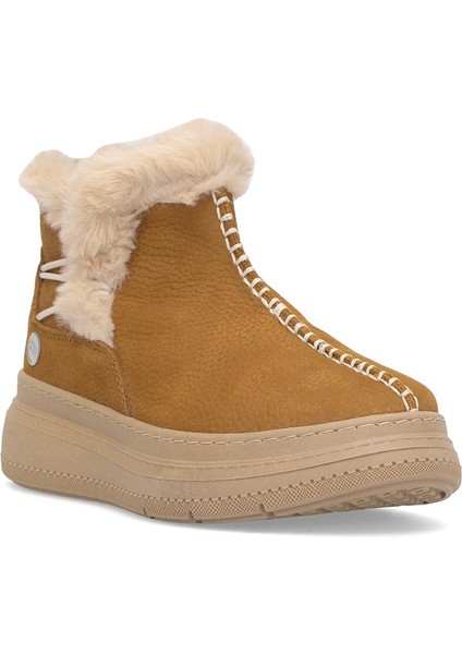 D25KB-1540 Kadın Hakiki Nubuk Deri Düz Bot Taba fiyatları