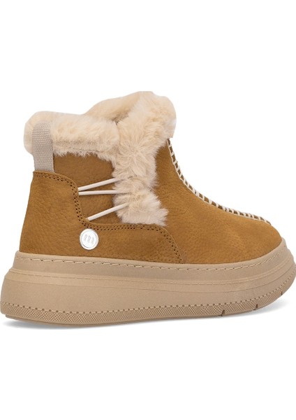 D25KB-1540 Kadın Hakiki Nubuk Deri Düz Bot Taba fırsatları