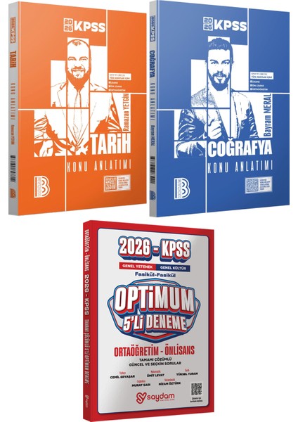 2026 Kpss Tarih Coğrafya Konu Anlatımı - Optimum 5 Deneme