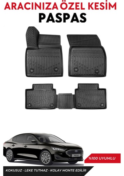 Ford Focus 5 Sedan 2025 Model Araca Özel Havuzlu Paspas Takım