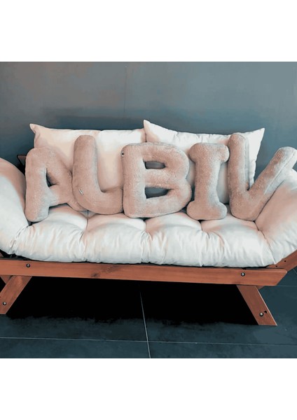 Litera, T Harfi, Yastık, Kırlent, Elyaf Dolgulu, Welsoft Kumaş, 40 cm modelleri