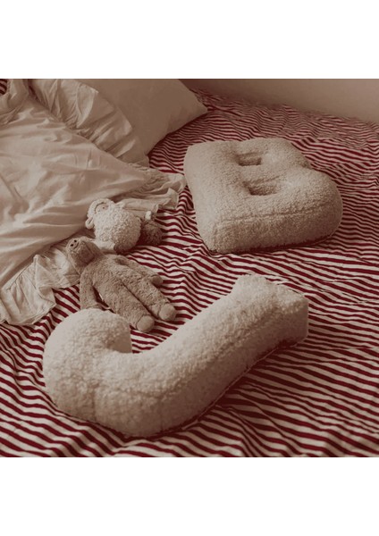 Litera, T Harfi, Yastık, Kırlent, Elyaf Dolgulu, Welsoft Kumaş, 40 cm indirimleri