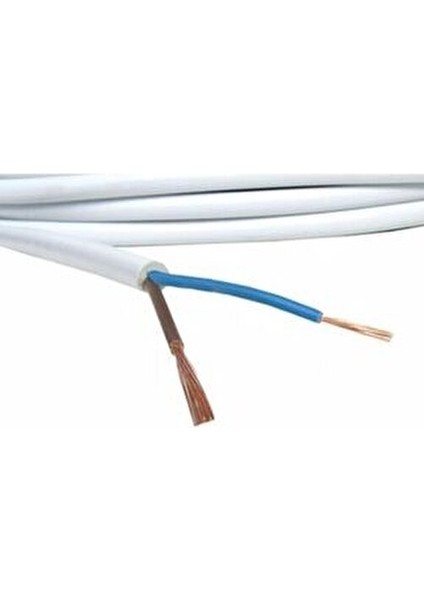2X1,5 TTR Kablo 100 Metre H05VV-F Kesit 2G 1.5 Beyaz Elektrik Malzemesi fiyatları