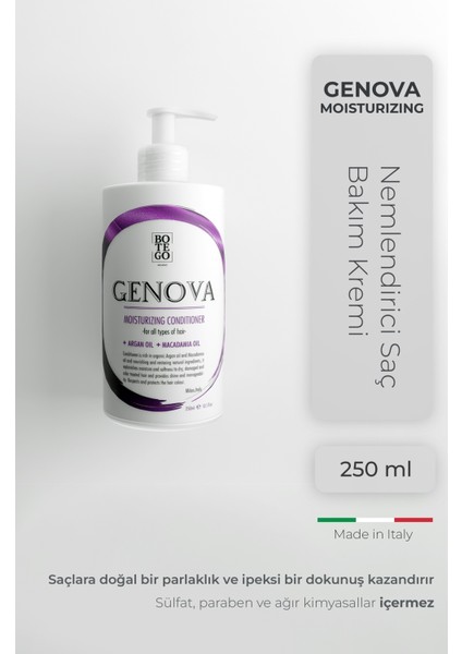 Genova Moisturizing Nemlendirici Saç Bakım Kremi 250 ml