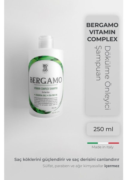 Bergamo Vitamin Complex Dökülme Önleyici Şampuan 250 ml