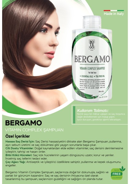 Bergamo Vitamin Complex Dökülme Önleyici Şampuan 250 ml fiyatları