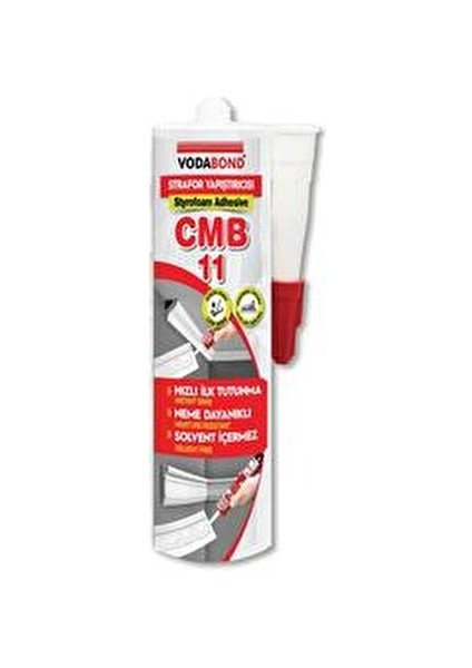 Cmb 11 Yapıştırıcı Kartuş 500 gr İç Mekanda Strafor Malzemeler İçin Etkili