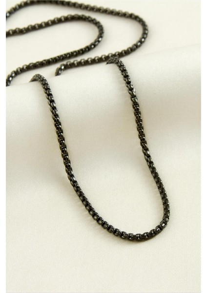 Wizard Kare Zincir Çelik Kolye 45 Cm-Siyah modelleri