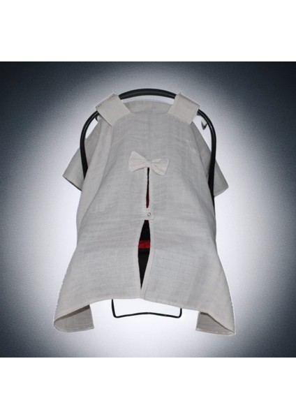 Müslin Kumaş Krem Rengi Puset Örtüsü %100 Pamuk Kum Rengi Bebek Puset Örtüsü Kelebek Detay Puset Örtüsü fırsatları