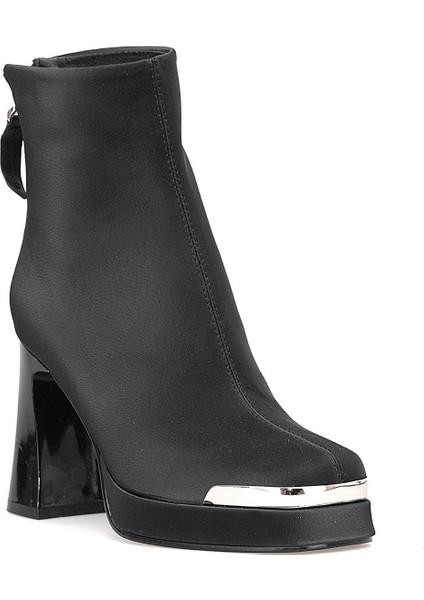 25K414-2 Kadın Hakiki Deri Topuklu Bot Siyah fiyatları