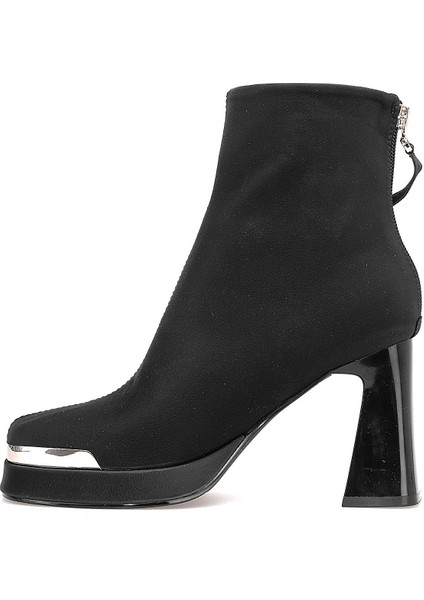 25K414-2 Kadın Hakiki Deri Topuklu Bot Siyah modelleri