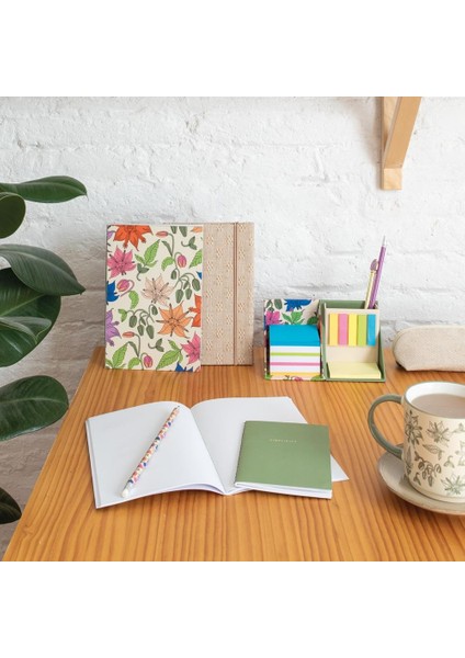 A5 Yumuşak Kapak Noktalı Vintage Lily Defter modelleri
