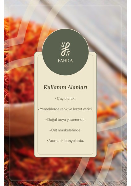Aspir Çiçeği – Yerli Safran 100G | Yağ Yakımına, Cilt Canlılığına ve Dengeye Destek fırsatları