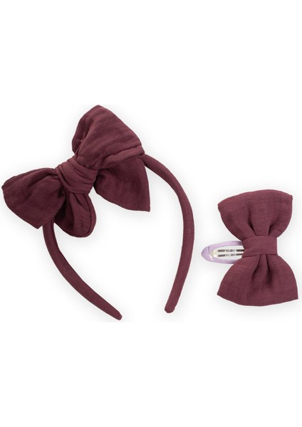 Taçlı Toka Seti Mürdüm