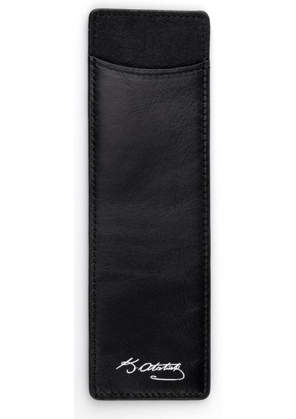 Deri Kılıf Tekli Siyah Atatürk Imzalı