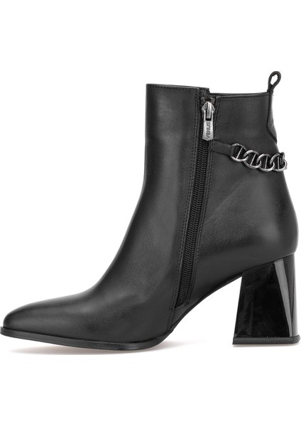 2553903K Kadın Hakiki Deri Topuklu Bot Siyah modelleri