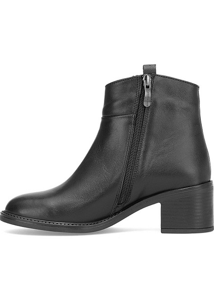 D25KB-8025 Kadın Hakiki Deri Topuklu Bot Siyah modelleri