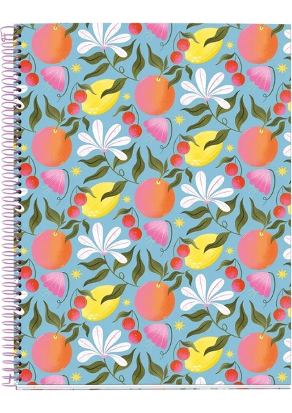 A4 70GSM 100 Yaprak Telli Çizgili Happy Fruits Defter