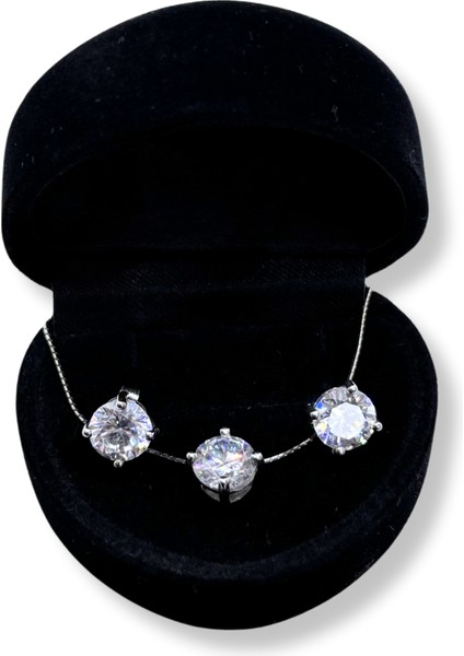 Işıltılı Tektaş Gümüş Set&takım