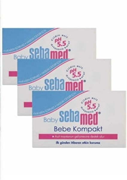 Bebek Compact Sabun 3 Adet 100 gr Yenidoğan Cilt Temizliği İçin Özel Formül fiyatları