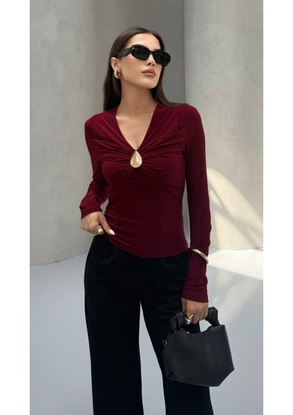 Damla Aksesuarlı Bluz modelleri