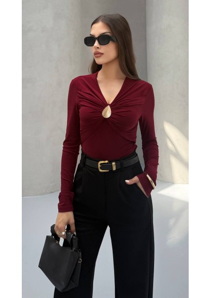 Damla Aksesuarlı Bluz fırsatları