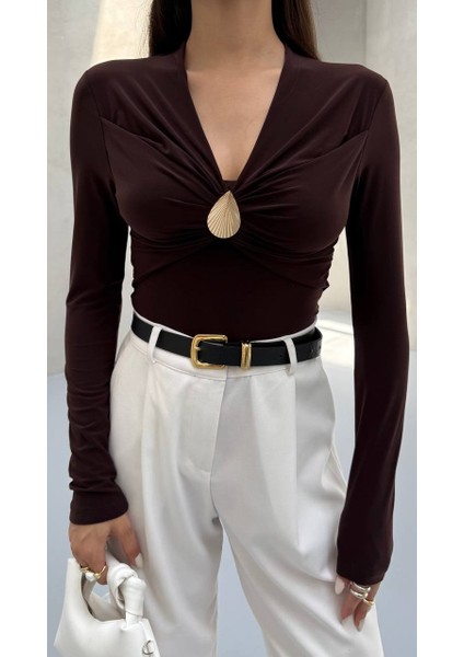 Damla Aksesuarlı Bluz modelleri