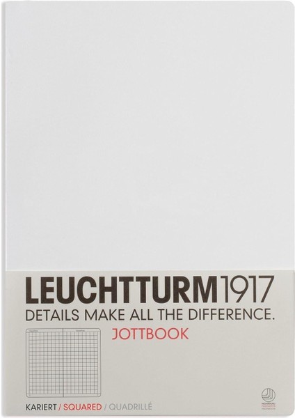 LEUCHTTURM1917 Jottbook A4 Kareli Beyaz Kapak 339922